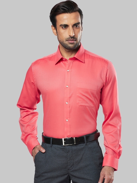 

Raymond Men Red Regular Fit Self Design Formal Shirt