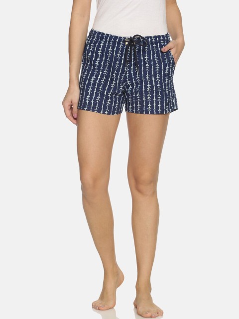 

Bene Kleed Women Navy Blue Printed Anti-Bacterial Lounge Shorts