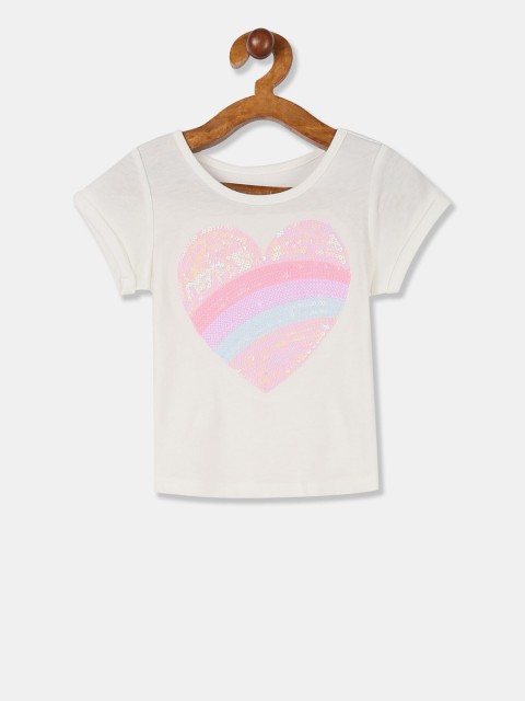 

The Childrens Place Girls White Printed Top