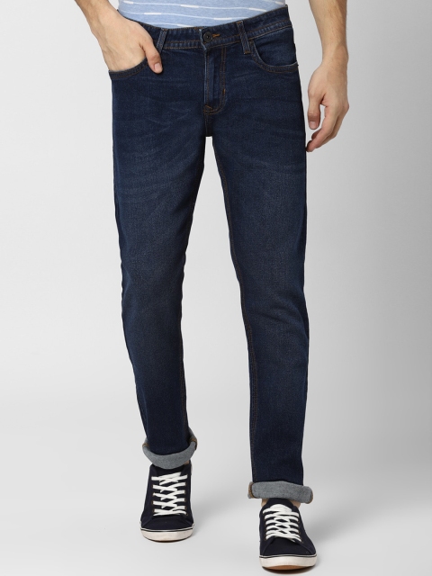 

Peter England Casuals Men Navy Blue Regular Fit Mid-Rise Clean Look Jeans