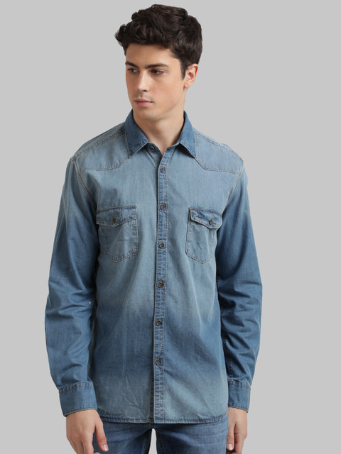 

Parx Men Blue Regular Fit Faded Casual Shirt