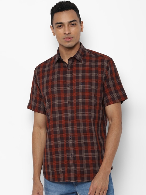 

Allen Solly Men Brown & Orange Slim Fit Checked Casual Shirt