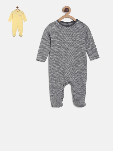 

MINI KLUB Boys Pack of 2 Sleepsuits, Grey