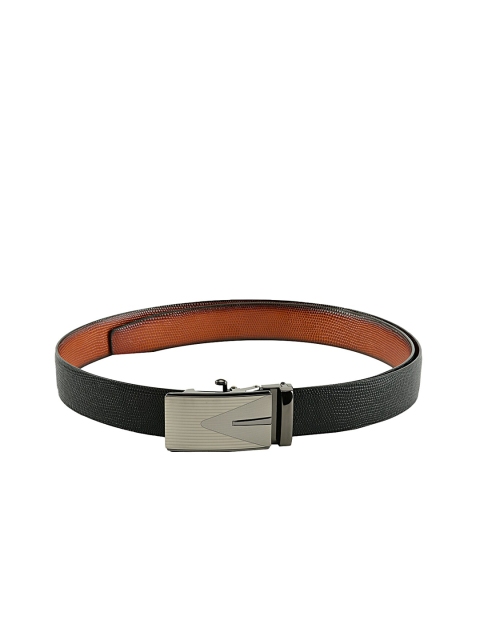 

Kastner Men Black & Brown Textured Reversible Belt