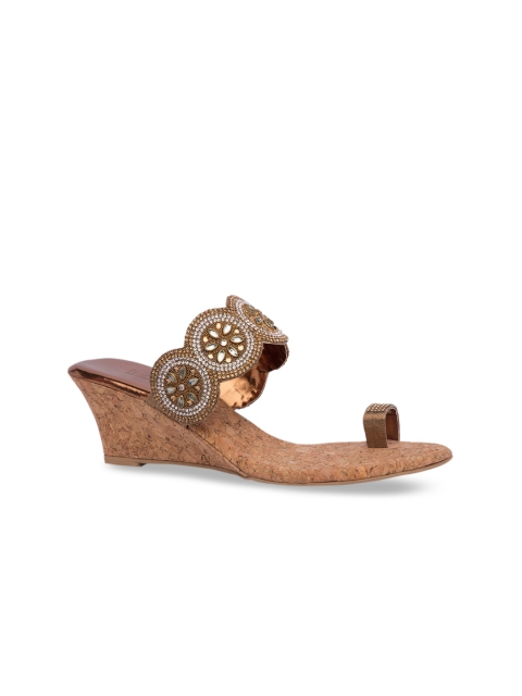 

Inc 5 Women Gold-Toned Embellished Heels