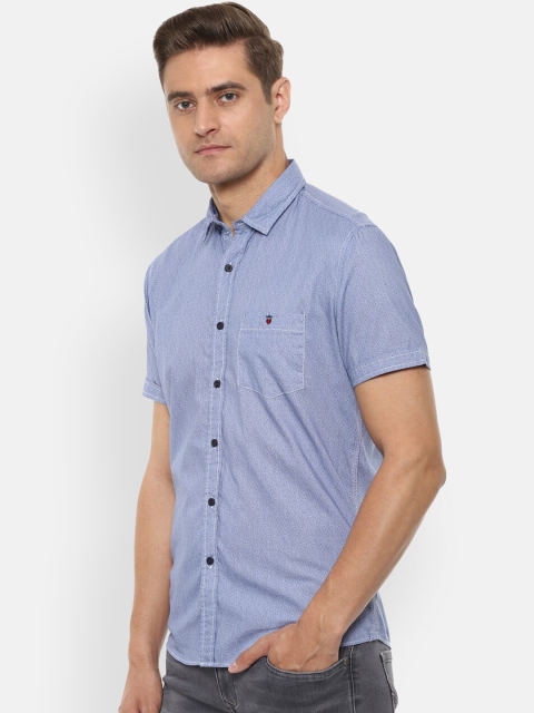 

Louis Philippe Jeans Men Blue Slim Fit Printed Casual Shirt