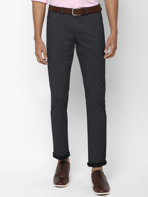 

Allen Solly Men Grey Slim Fit Printed Regular Trousers