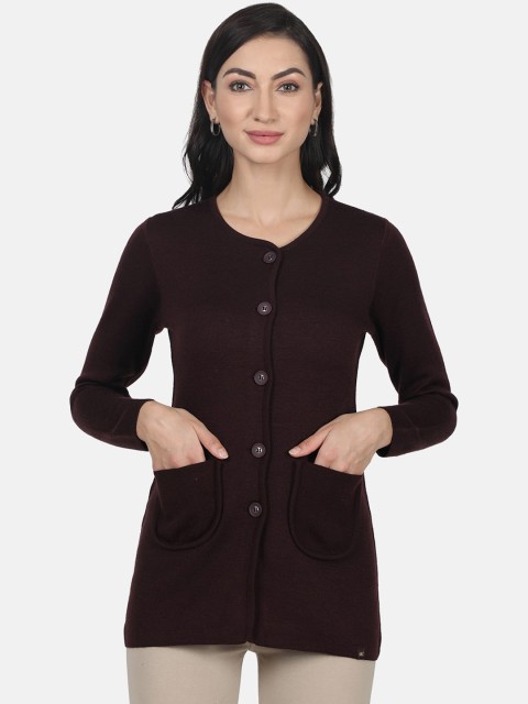 

Monte Carlo Women Purple Solid Cardigan Sweater
