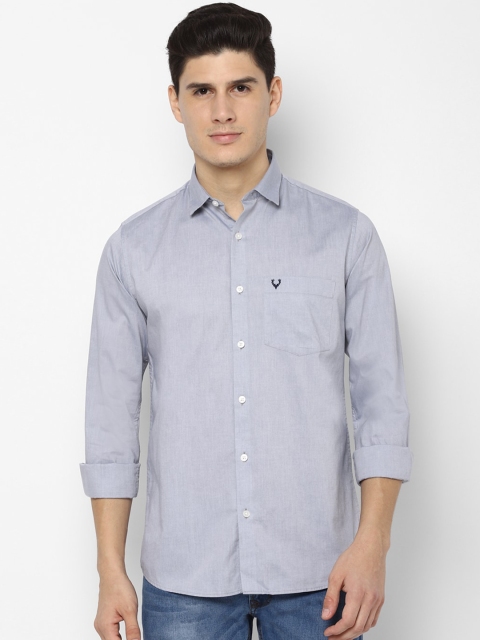 

Allen Solly Men Grey Slim Fit Solid Casual Shirt