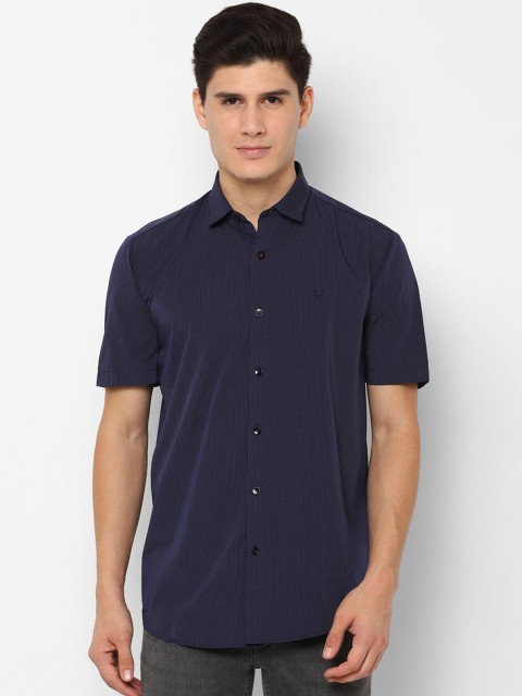 

Allen Solly Men Navy Blue Slim Fit Striped Casual Shirt