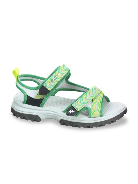 

Quechua By Decathlon Unisex Kids Lime Green & Grey Printed Children's Hiking Sports Sandals