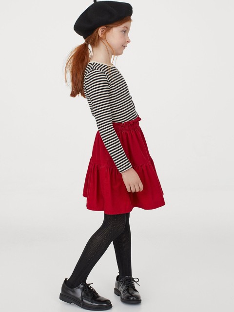 

H&M Girls Red Corduroy Skirt