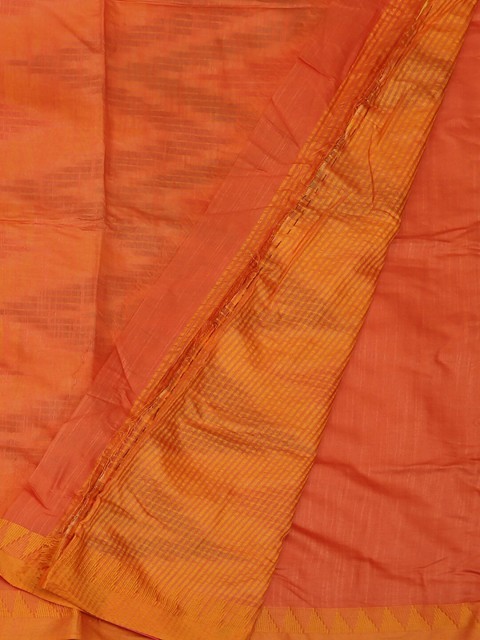 

Pothys Orange Solid Jute Cotton Saree