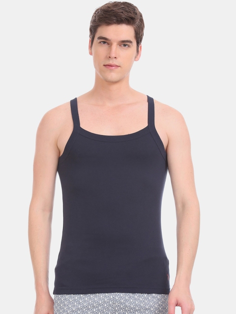 

U.S. Polo Assn. Men Navyblue Solid Innerwear Vest, Navy blue