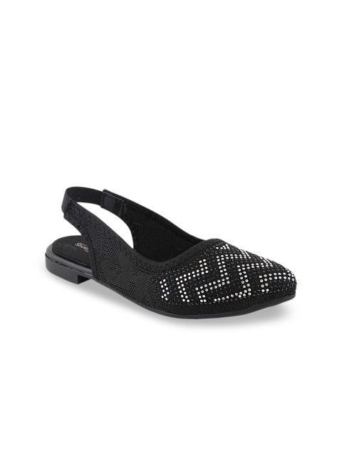 

Shoetopia Women Black Embellished Sandals