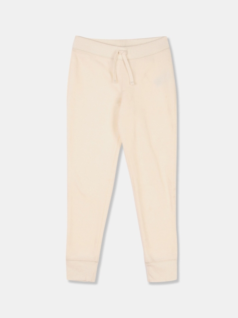 

GAP Girls Cream-Coloured Solid Joggers