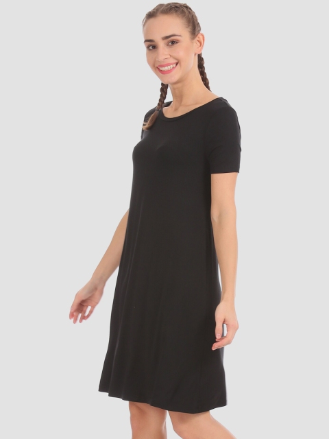 

GAP Women Black Solid T-shirt Dress