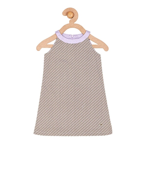 

Cherry Crumble Girls Brown Printed A-Line Dress