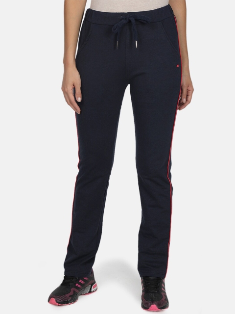 

Monte Carlo Women Navy Blue & Red Solid Straight Fit Track Pants