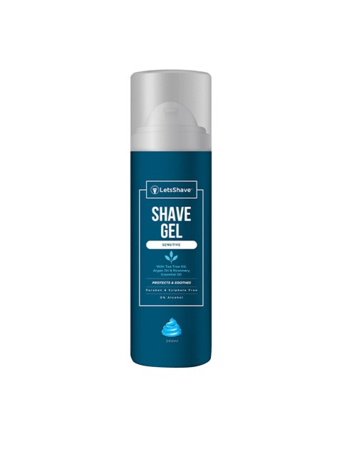 

LetsShave Men Sensitive Shaving Gel 200 ml, Blue