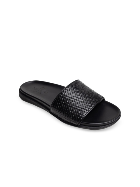 

TONI ROSSI Men Black Leather Sandals