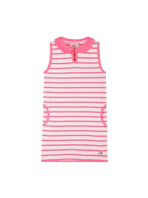

Cherry Crumble Girls Pink Striped Sheath Dress