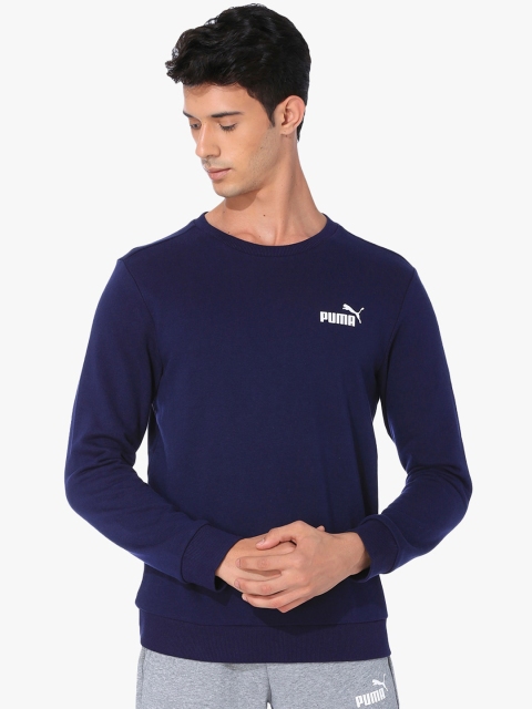 

Puma Men Navy Blue ESS Logo Crew Sweat TR Peacoat Sweater