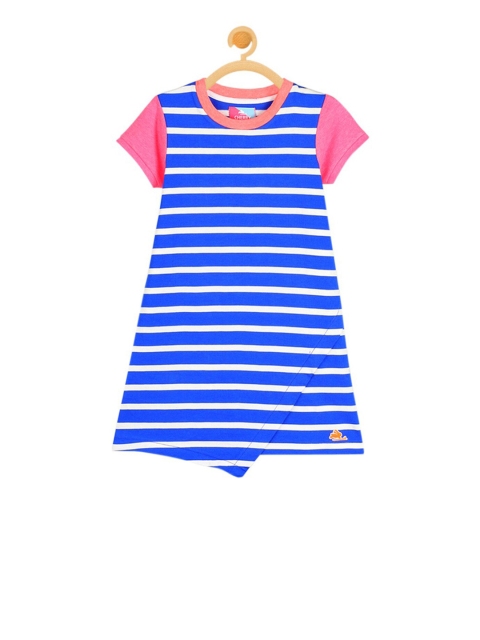 

Cherry Crumble Girls Blue Striped A-Line Dress