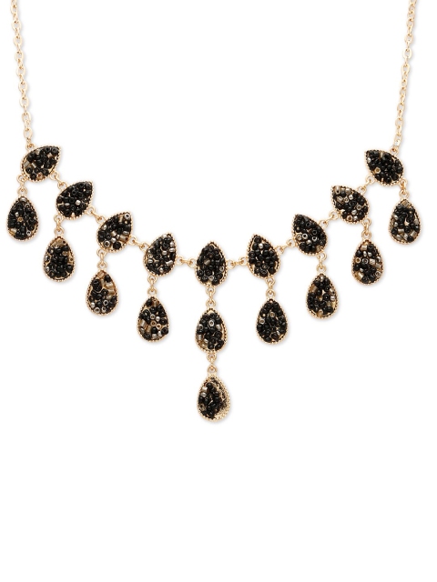 

Globus Women Black Gold-Plated Statement Necklace