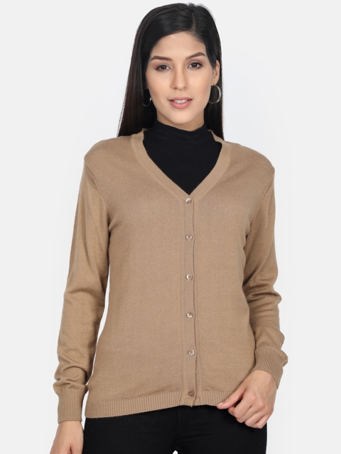 

Monte Carlo Women Brown Solid Cardigan