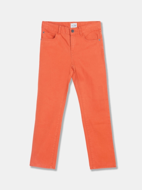 

The Childrens Place Boys Orange Regular Fit Solid Regular Trousers