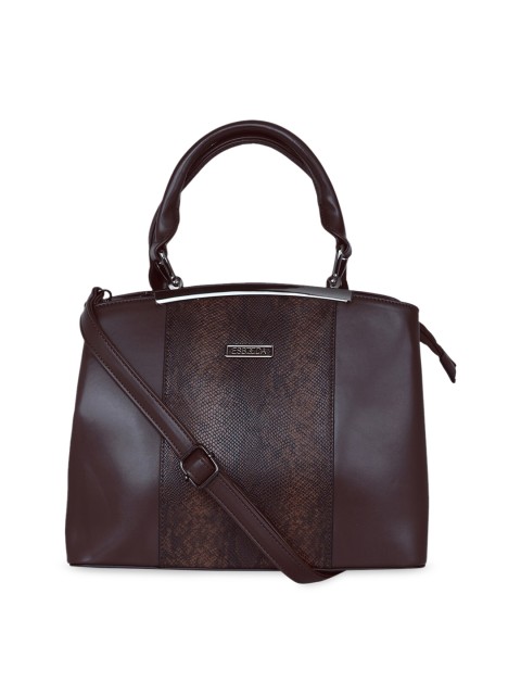 

ESBEDA Coffee Brown Solid Handheld Bag