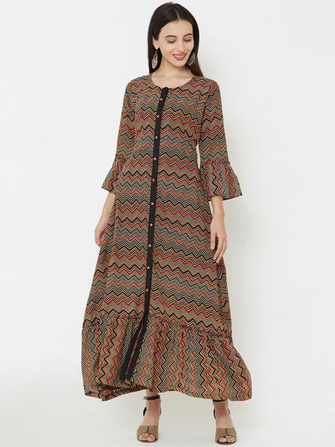 

FASHOR Women Multicoloured Printed Anarkali Kurta, Multi