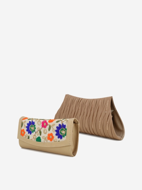 

Element Cart Set Of 2 Brown Embellished Clutch