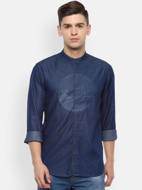 

Louis Philippe Jeans Men Blue Slim Fit Printed Casual Shirt