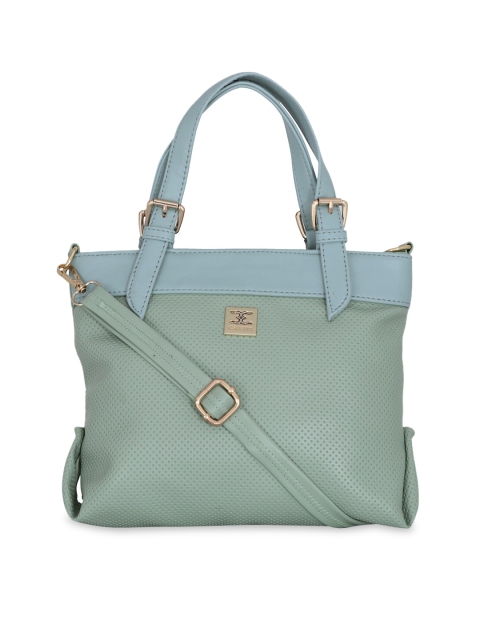 

ESBEDA Sea Green & Turquoise Blue Colourblocked Handheld Bag