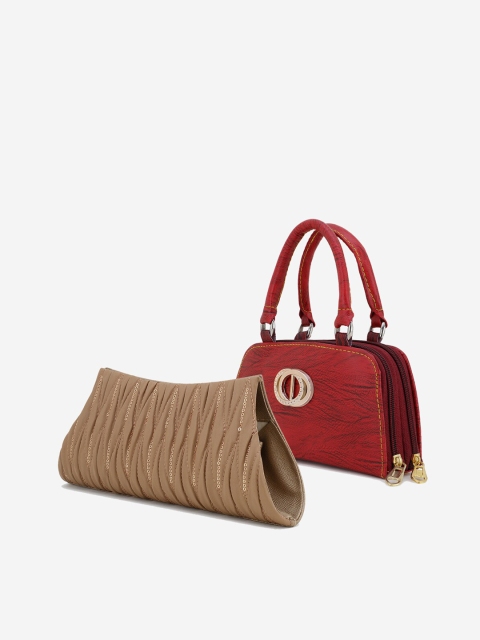 

Element Cart Pack of 2 Solid Clutches, Maroon