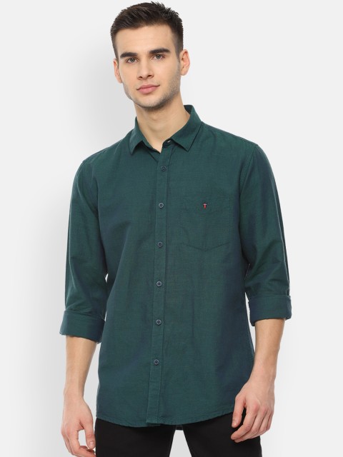 

Louis Philippe Sport Men Green Slim Fit Solid Casual Shirt