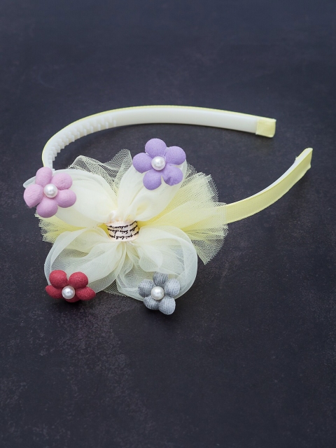 

Golden Peacock Women Yellow Embellished Hairband