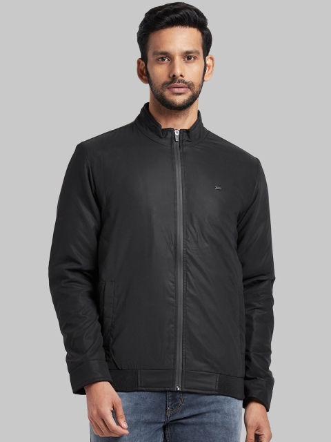 Parx Men Black Solid Bomber