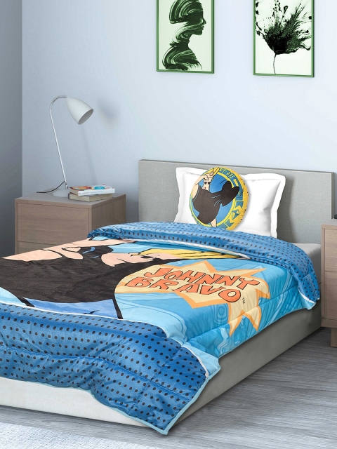 

Saral Home Blue Cartoon Characters Mild Winter 210 GSM Single Bed Quilt