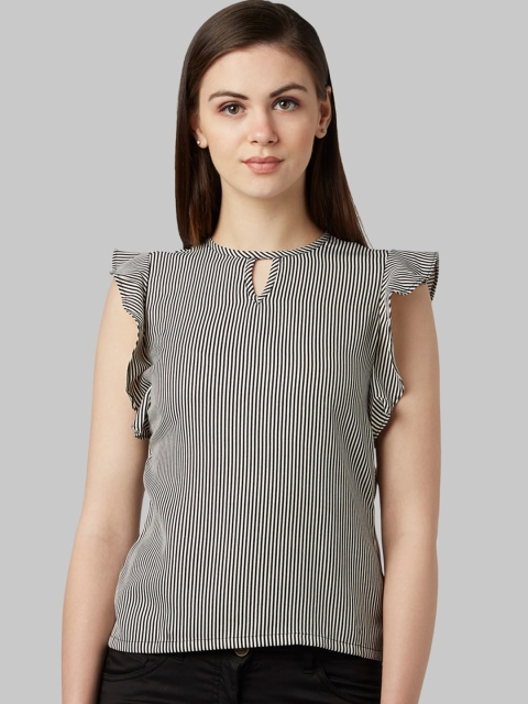 

Park Avenue Woman Women Black & Off White Striped Top