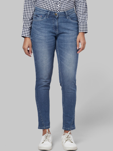 

Park Avenue Woman Women Blue Regular Fit Mid-Rise Clean Look Jeans