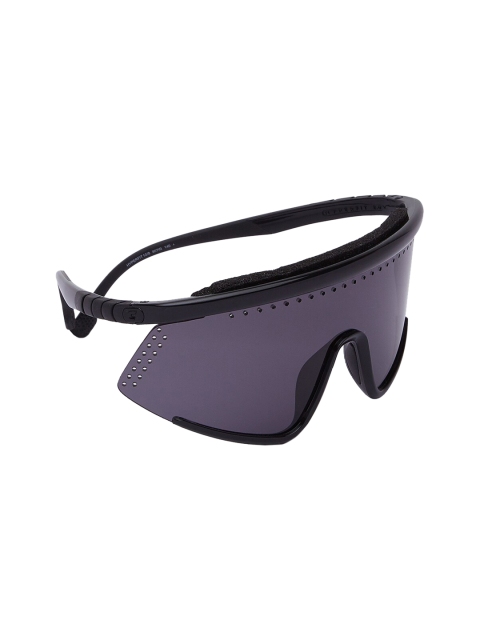 

Carrera Men Grey Lens & Black Shield Sunglasses with UV Protected Lens