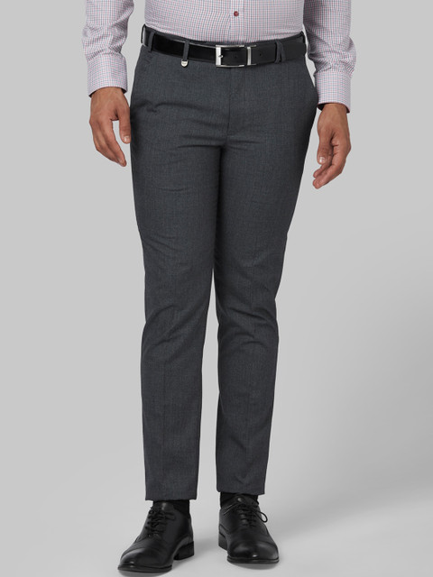 

Park Avenue Men Blue Regular Fit Solid Formal Trousers