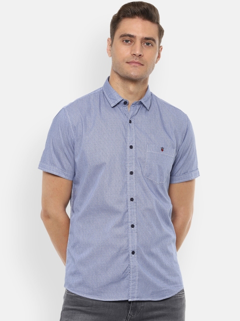 

Louis Philippe Jeans Men Blue Slim Fit Printed Casual Shirt
