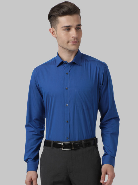 

Park Avenue Men Blue Skinny Fit Solid Formal Shirt