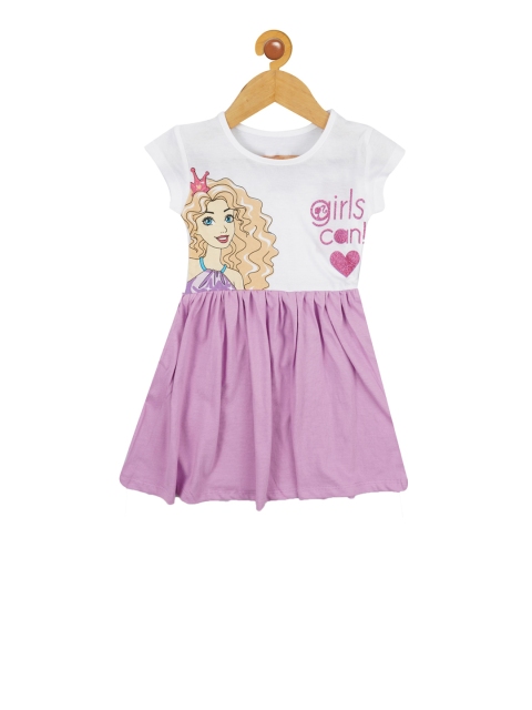 

ICABLE Girls Purple Printed Fit and Flare Dress