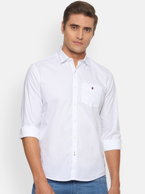 

Louis Philippe Sport Men White & Blue Slim Fit Printed Casual Shirt