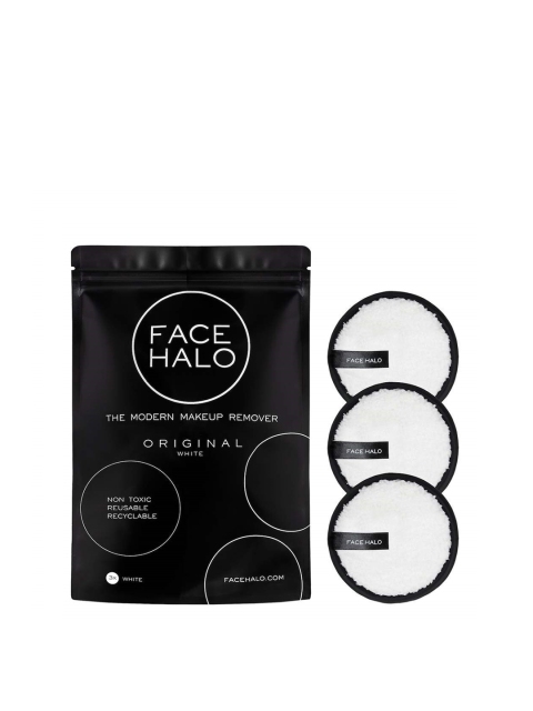 

FACE HALO Pack of 3 Reusable Makeup Remover Pads Original, White